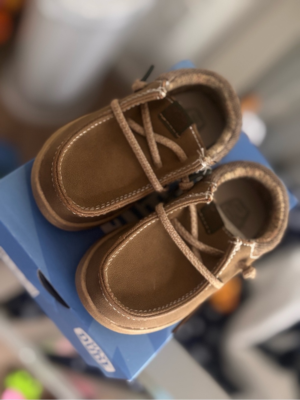 Hey Dude Kids Tan Brown Moccasin Slip-Ons - Picture 2 of 4